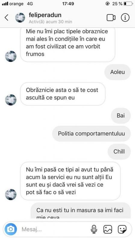 încă o tânără amenințată de individul care a hărțuit o sibiancă - „am asasini plătiți. din toamnă mă mut la sibiu”