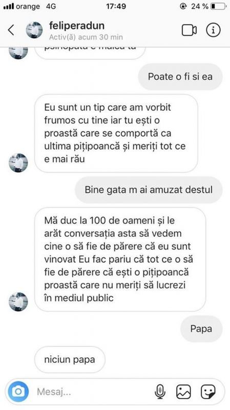 încă o tânără amenințată de individul care a hărțuit o sibiancă - „am asasini plătiți. din toamnă mă mut la sibiu”