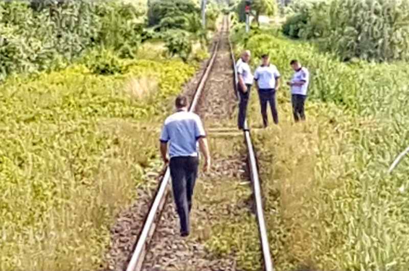 EXCLUSIV FOTO – Căruță lovită de tren între Avrig și Sibiu. O persoană rănită