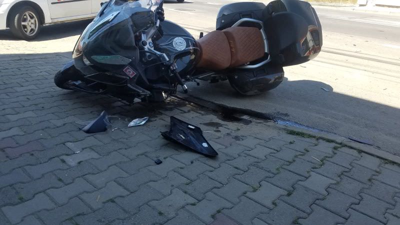 accident la mediaș - motociclist lovit de o mașină