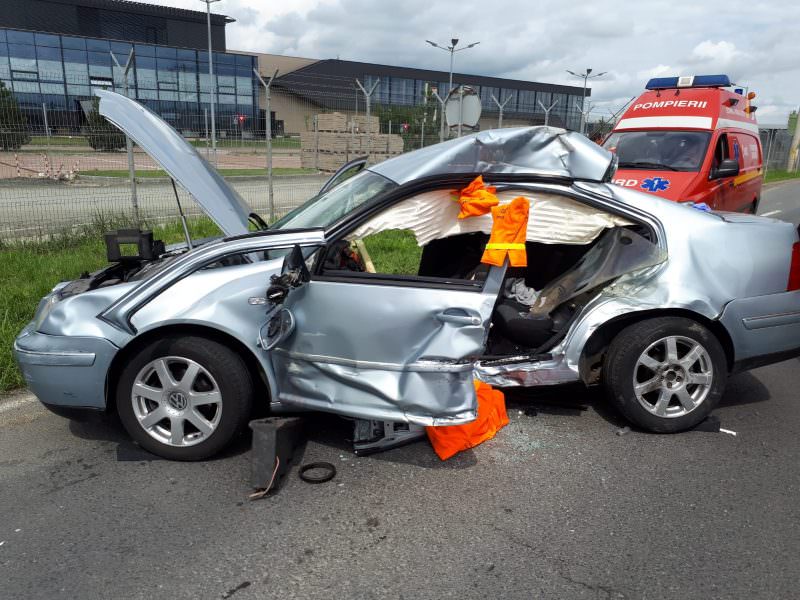 update foto accident pe strada salzburg - două persoane rănite