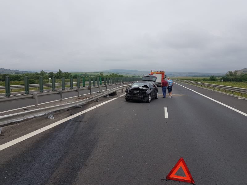 Accident pe autostrada Sibiu- Deva. Trafic îngreunat