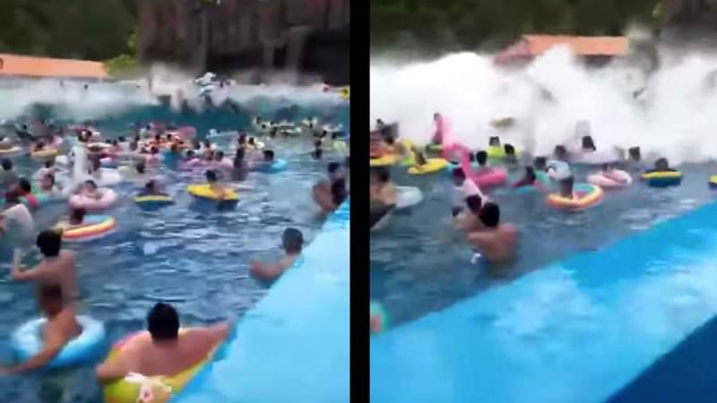 VIDEO: Un tsunami într-o piscină cu valuri lasă în urmă 44 de răniți