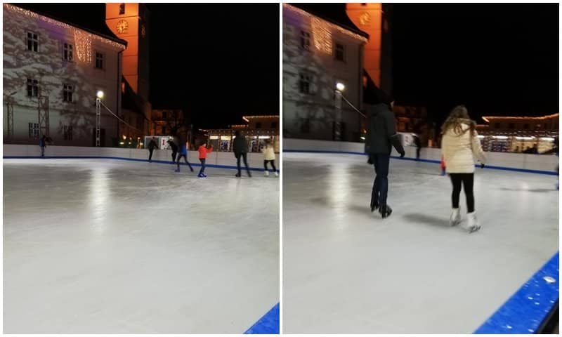 foto s-a deschis patinoarul din piața mare - care sunt prețurile la închiriere