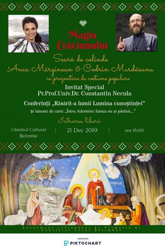 seară de colinde la căminul cultural din șelimbăr - participă la eveniment și părintele necula