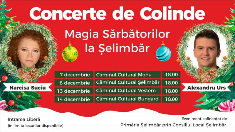 evenimente în weekend la sibiu - sibiu magic show, concerte de colinde la șelimbăr și bug mafia la cotton