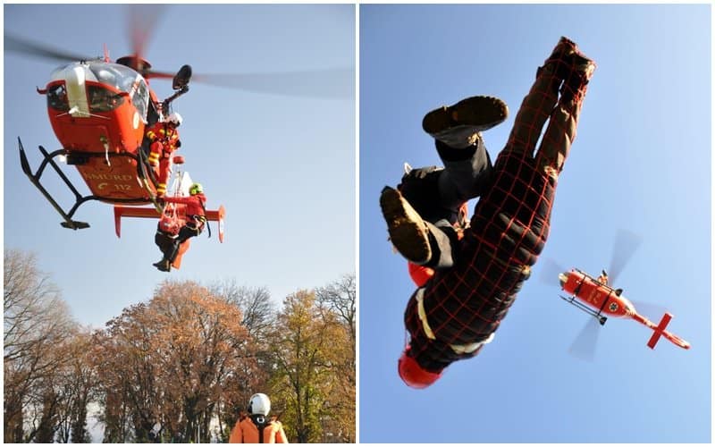 exercițiu de salvare la bâlea lac cu elicopterul în cazul unei avalanșe