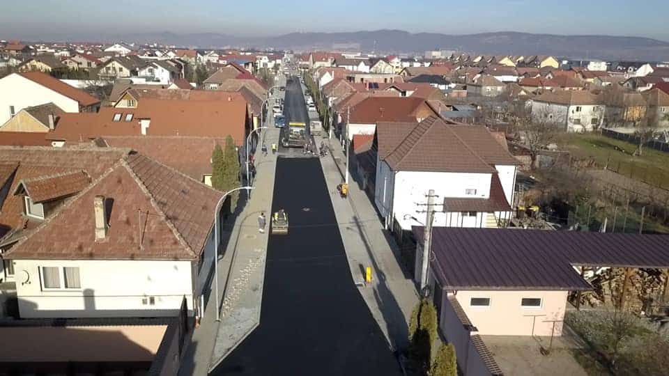 video foto lucrări finalizate pe una dintre cele mai importante străzi din șelimbăr