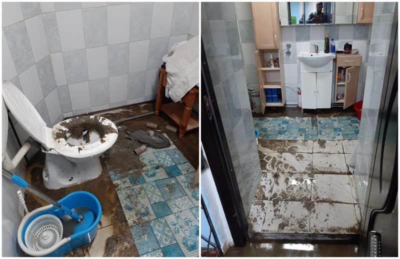 foto: imagini oripilante - casa unui sibian plină de fecale după o reparație tip dorel pe aleea filozofilor