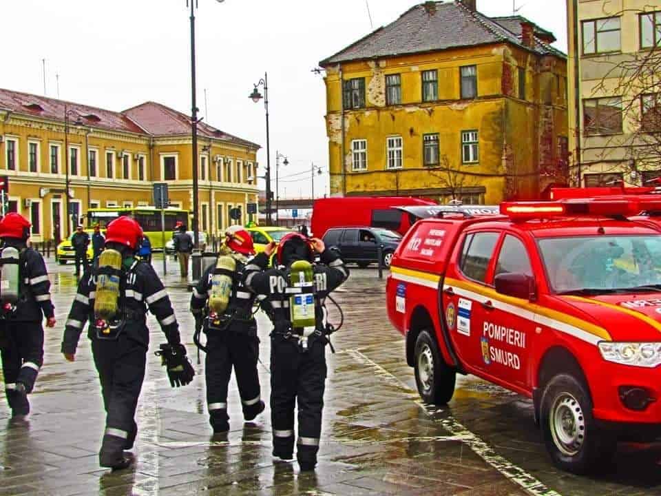 foto: exercițiu isu la gara din sibiu - cum s-ar interveni la un accient feroviar