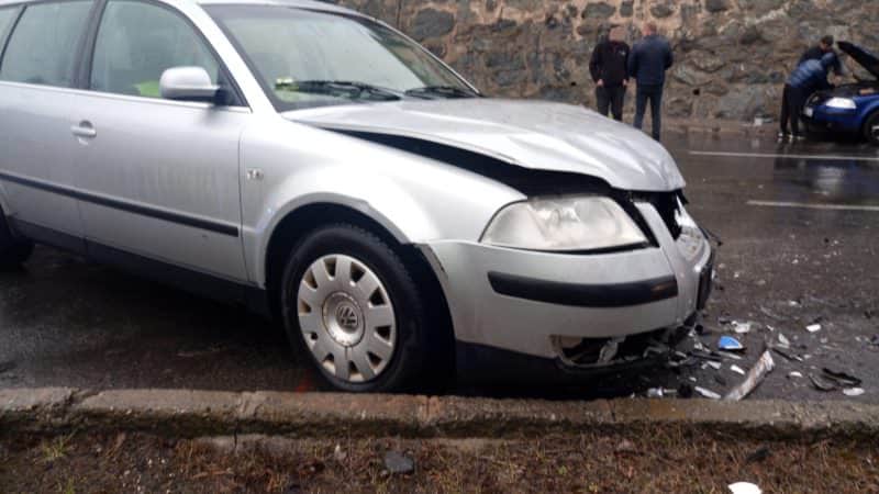 foto accident la mediaș - un bărbat a ajuns la spital