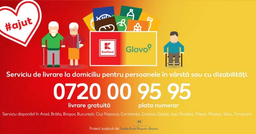 Kaufland și Glovo lansează o linie telefonică cu livrare gratuită pentru vârstnicii din Sibiu