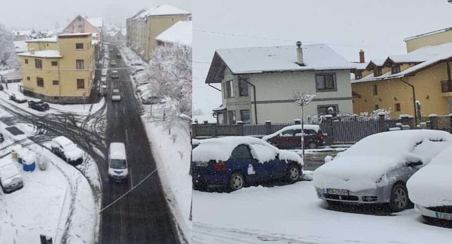 s-a întors iarna în ultima zi din martie - vreme deosebit de rece la sibiu