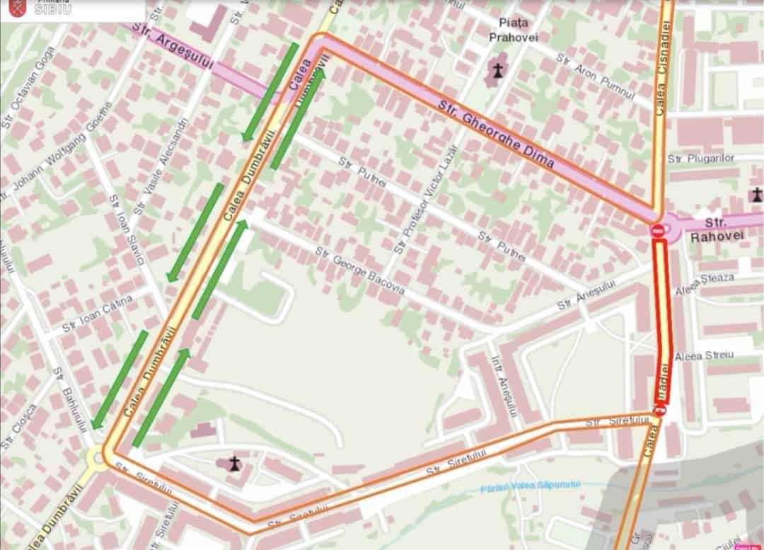 Încep lucrările de reconfigurare a carosabilului pe Calea Cisnădiei - Modificări importante în trafic