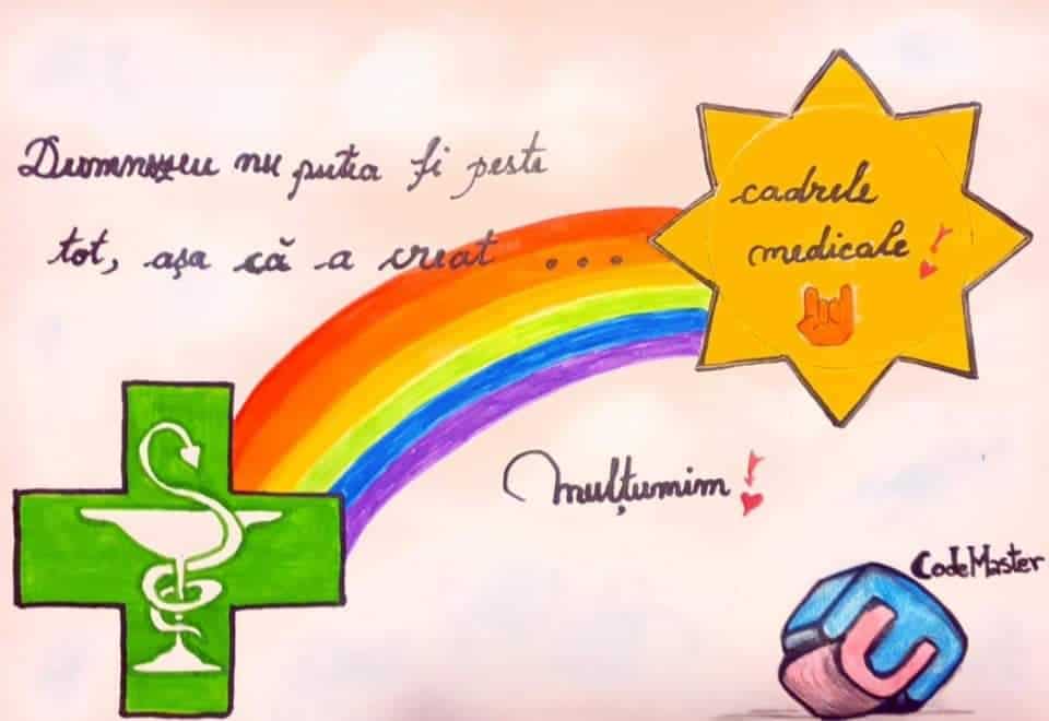 de ziua mondială a sănătății, un copil din sibiu le-a dedicat medicilor un desen - mesajul este emoționant