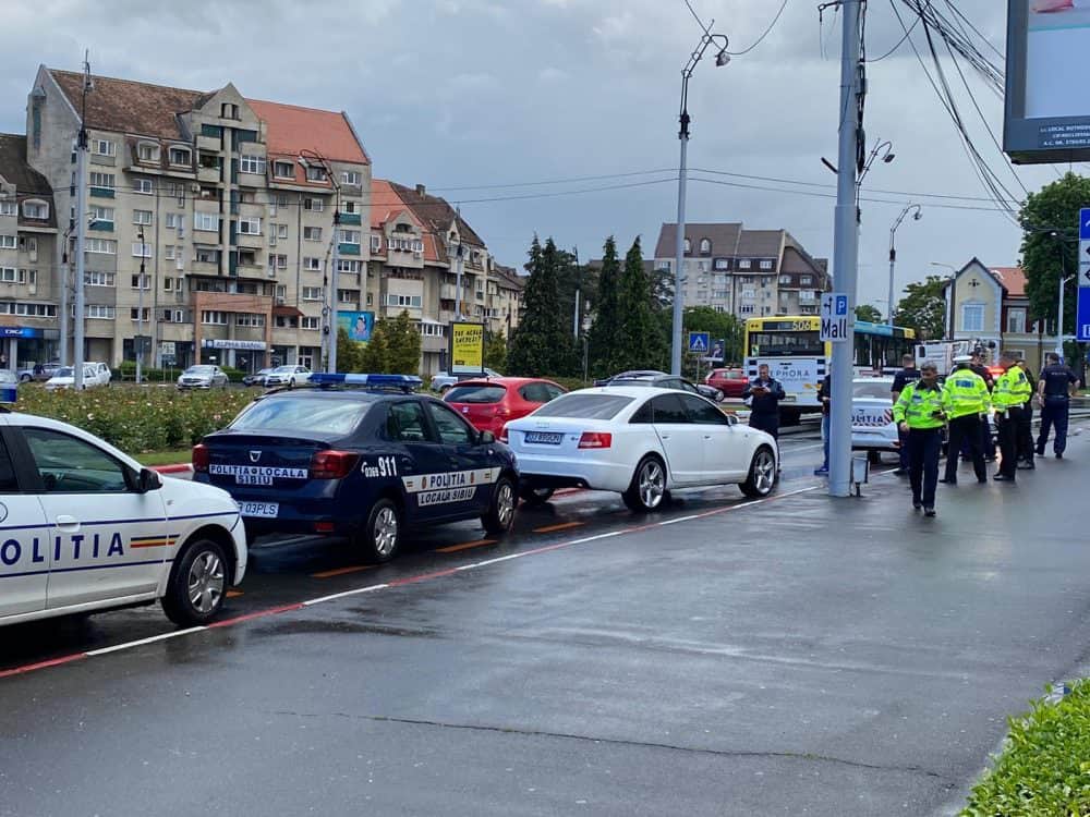 foto: urmărire ca în filme la sibiu - un șofer din cisnădie a pus pe jar poliția