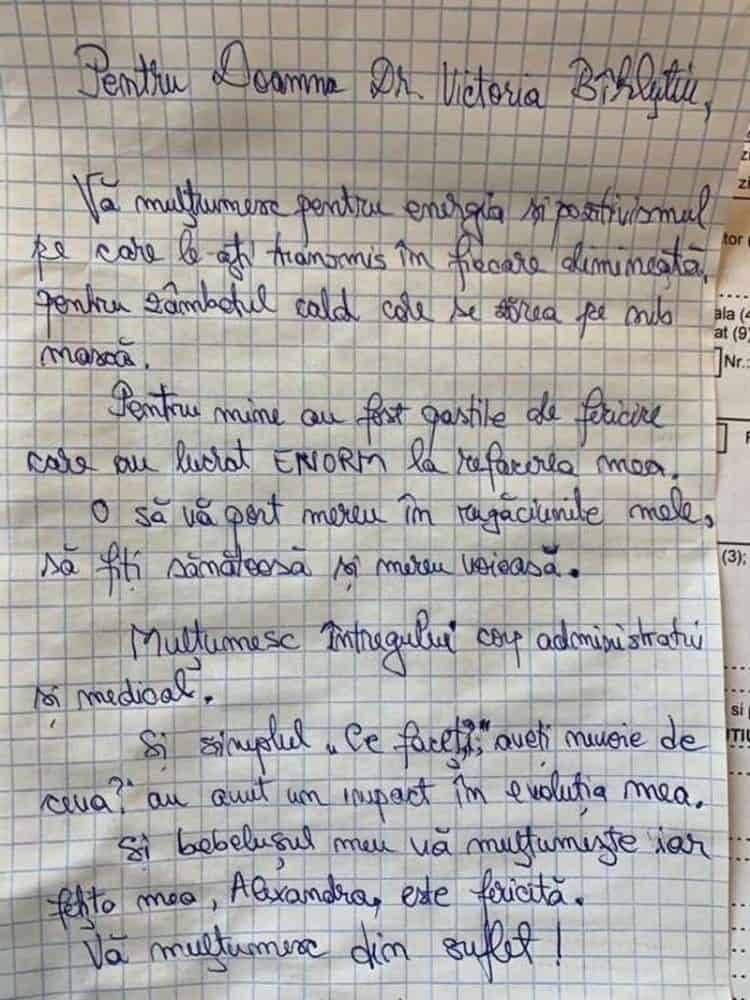 „pastile de fericire” oferite la spitalul județean - mesajul unei paciente vindecată de covid pentru un medic