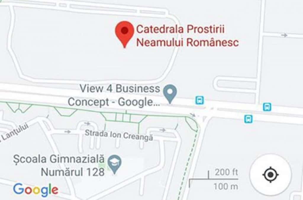 google a fost amendat cu 10.000 lei pentru că a trecut „catedrala prostirii neamului” pe google maps