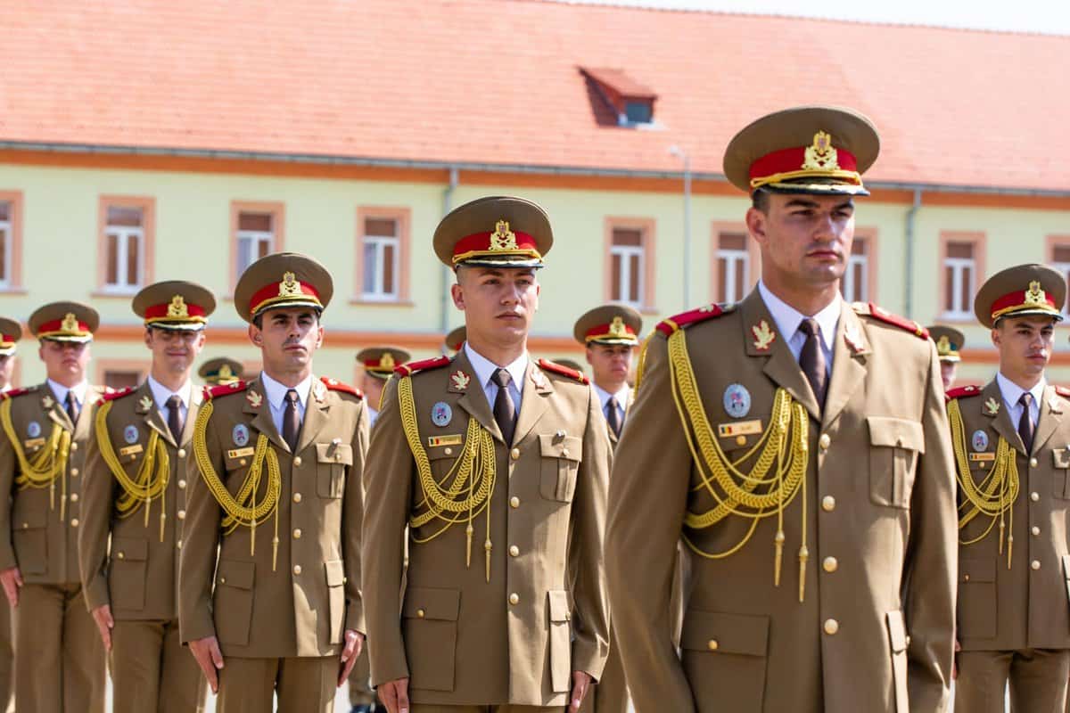 foto - ceremonie emoționantă pentru studenții academiei forțelor terestre - au fost lacrimi de fericire în ochii multor studenți