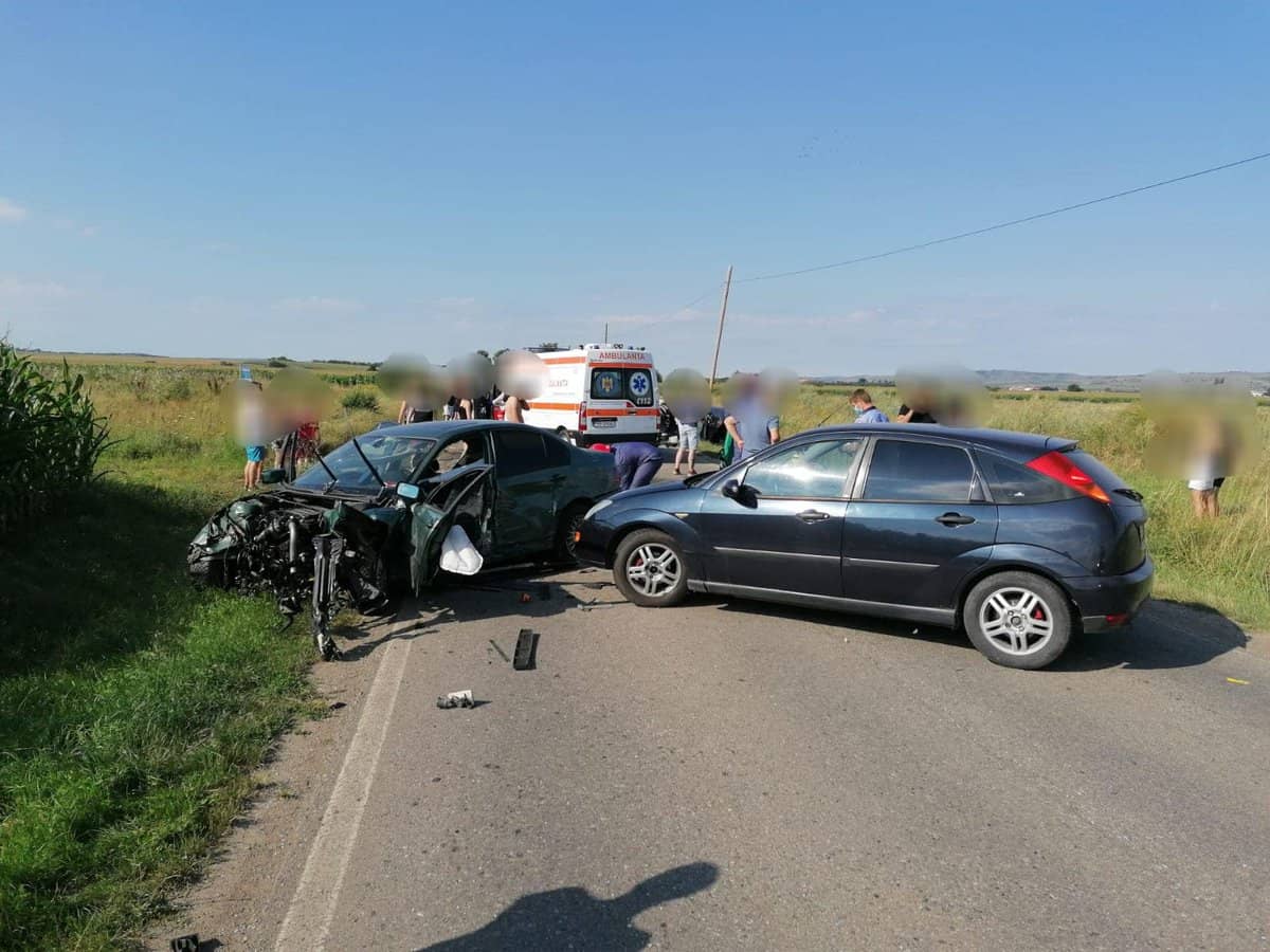 update accident rutier între ocna sibiului și șura mică - trei autoturisme implicate