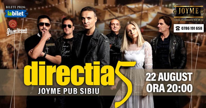 concert direcția 5 la sibiu - sâmbătă pe terasă la joyme pub