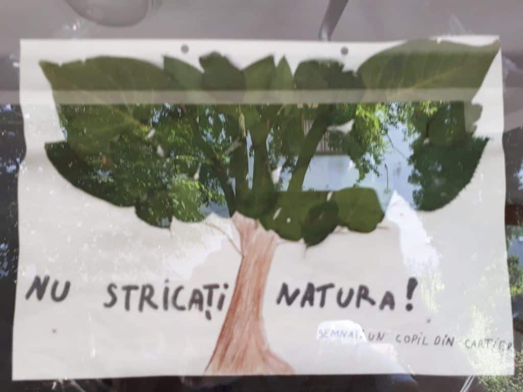 strigătul unei fetițe din cartierul ștrand - „nu stricați natura!”