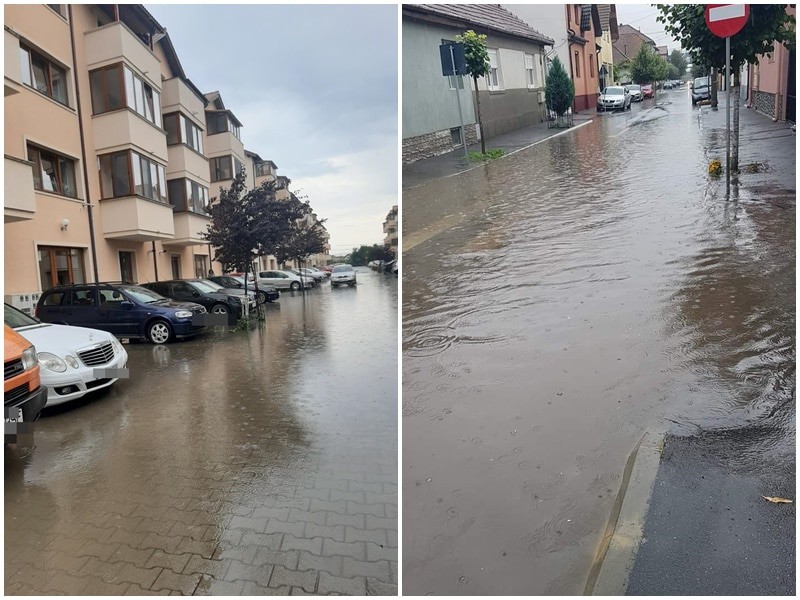 străzi și gospodării inundate, după o rupere de nori la sibiu – ce transmit meteorologiii