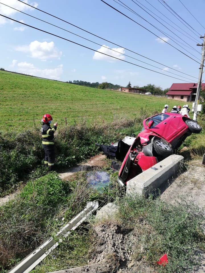 video foto accidentul de sâmbătă, dela slimnic, filmat cu o cameră de bord