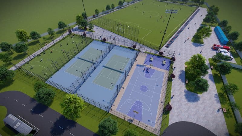 complex sportiv nou lângă târgul obor - va avea terenuri de fotbal, baschet, volei, handbal și tenis