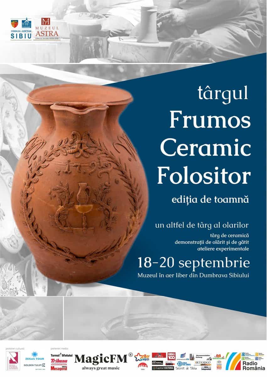 Ediția de toamnă a târgului „Frumos. Ceramic. Folositor” începe vineri – Programul complet