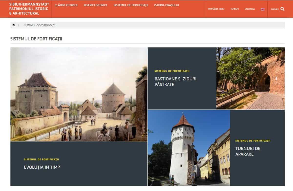 Site-ul „patrimoniu.sibiu.ro” a fost actualizat ca aspect și funcționalitate