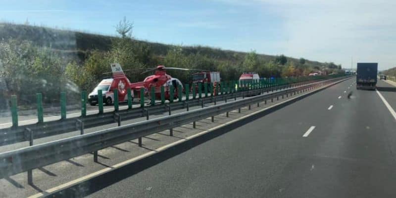 foto accident cu zece răniți și un mort pe autostrada sibiu - deva