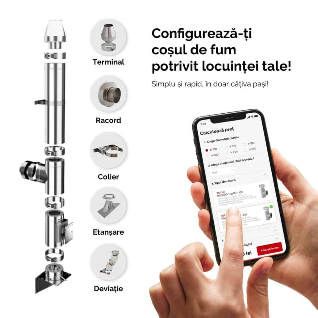 configureaza-ti singur cosul de fum din inox pentru soba sau semineu!