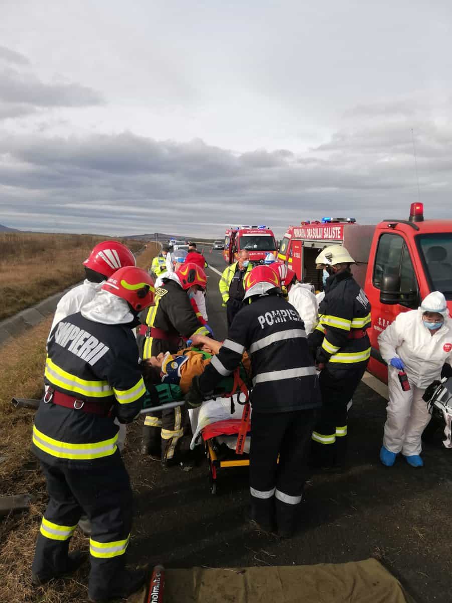 video: accident pe autostrada sibiu - deva. mașină înfiptă în parapet