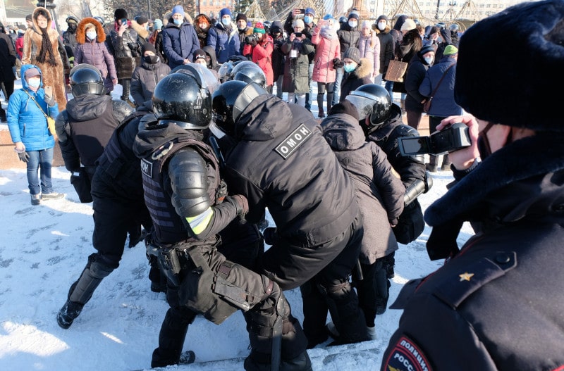 VIDEO: Proteste violente la Moscova - Sute de persoane reținute