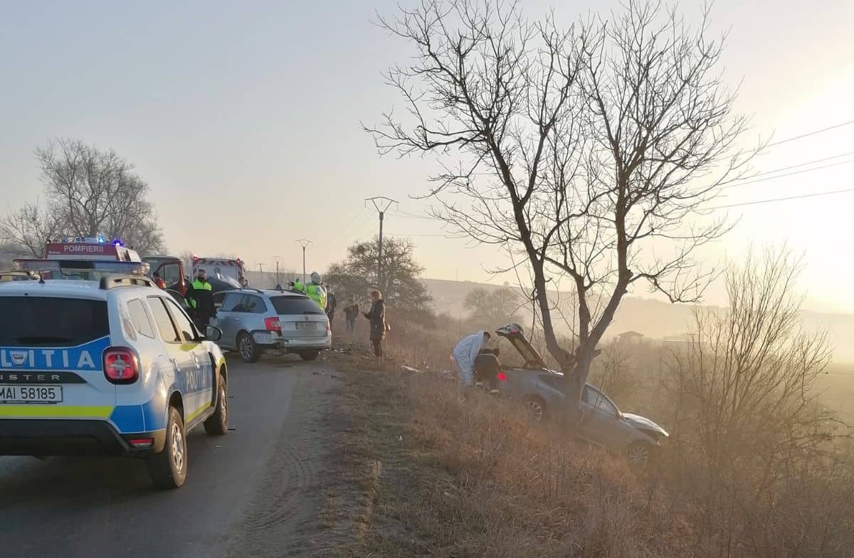 update carambol cu trei mașini în zona bavaria - două persoane rănite, unul din șoferi era băut