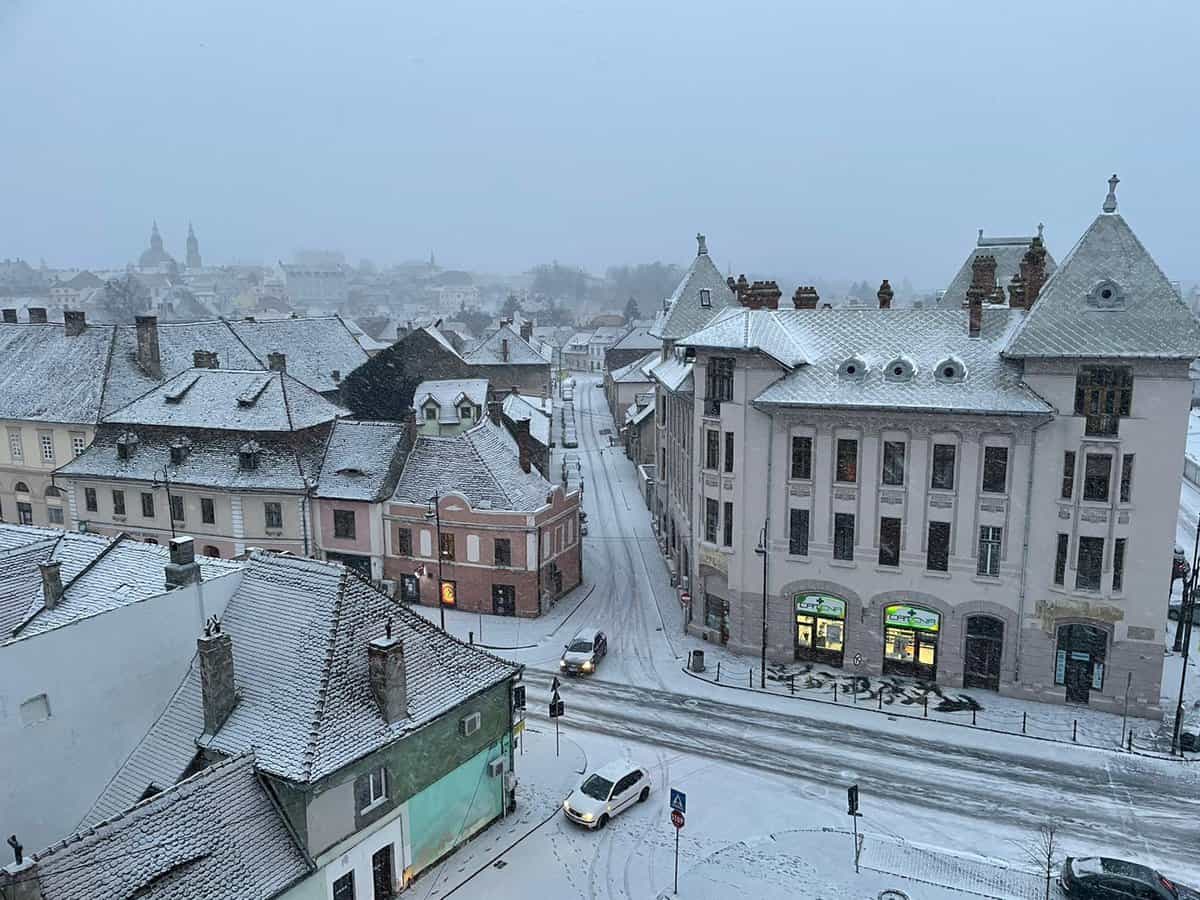 video foto: ninge viscolit la sibiu - iadul alb pentru șoferi