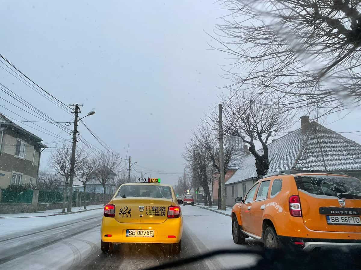 video foto: ninge viscolit la sibiu - iadul alb pentru șoferi