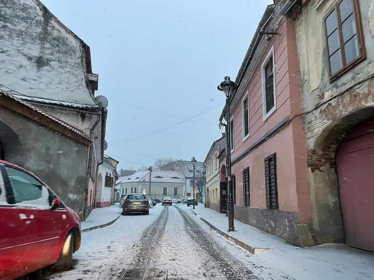 video foto: ninge viscolit la sibiu - iadul alb pentru șoferi