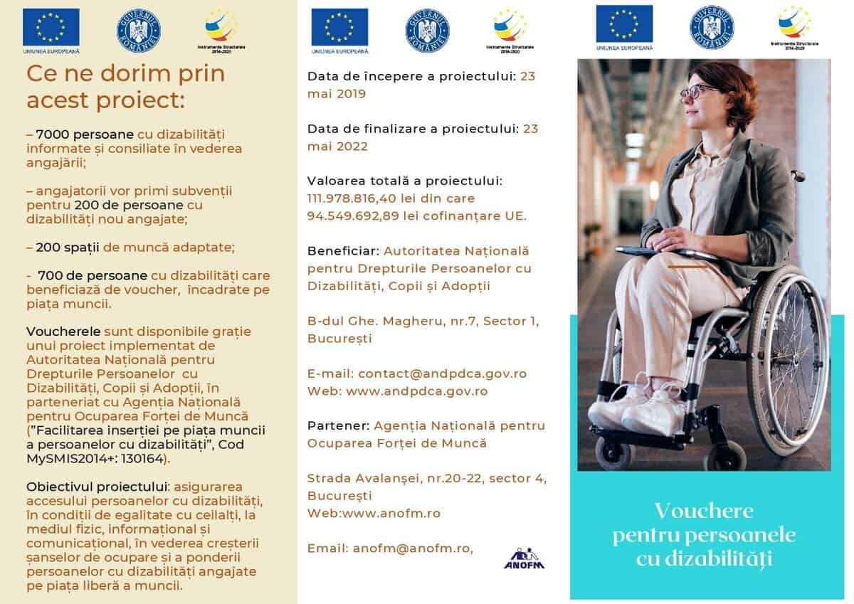 Vouchere de până la 5.000 de euro pentru persoanele cu dizabilități din Sibiu