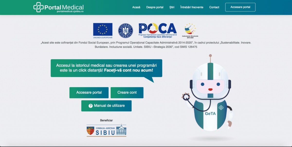 Premieră - Platforma PORTAL MEDICAL pentru interacțiunea cu spitalele. Istoricul medical al sibienilor, disponibil electronic