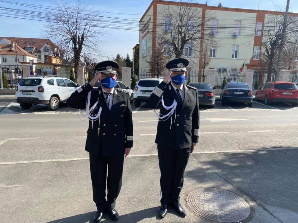 ziua poliției marcată la sibiu - depunere de coroane