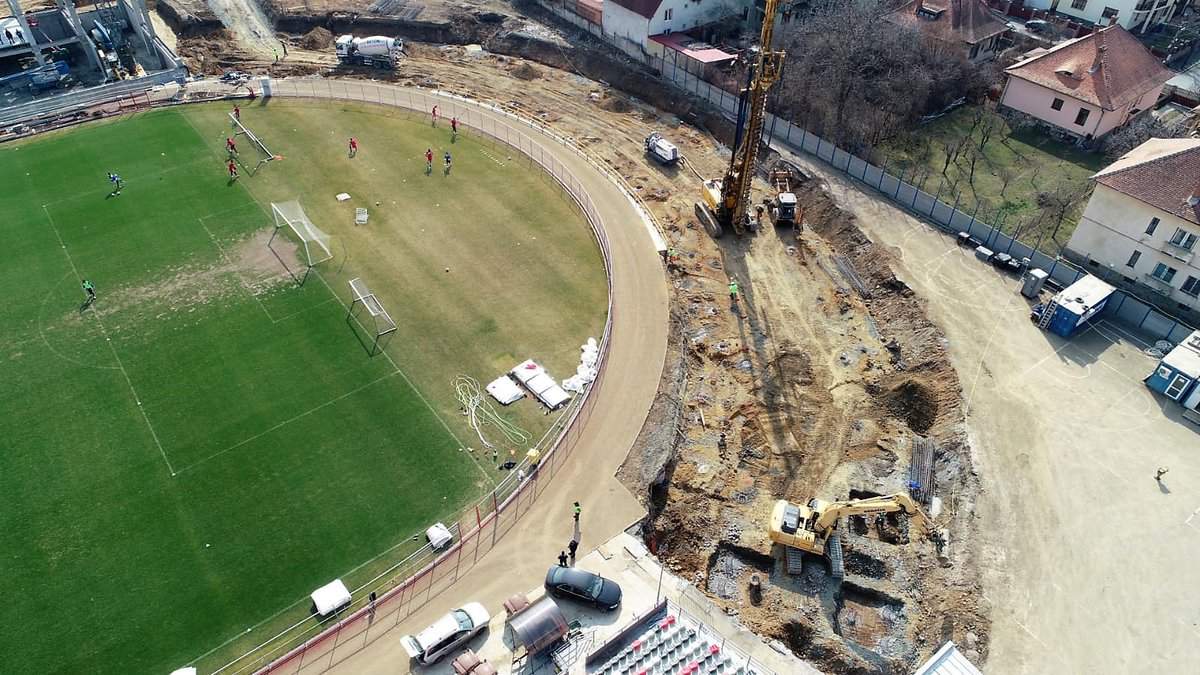 video foto - lucrările de la stadionul municipal - ’’bijuteria’’ de 24 milioane euro prinde contur