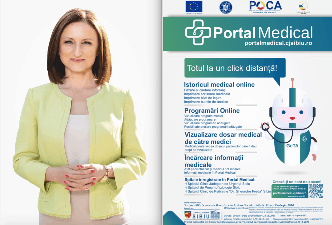 interviu - daniela cîmpean, președinta consiliului județean sibiu: “portal medical are capacitatea de a include toate spitalele din județ"