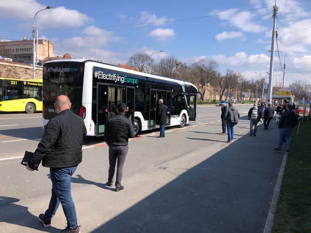 foto: cel mai popular autobuz electric din europa în teste la sibiu - are autonomie de peste 200 kilometri