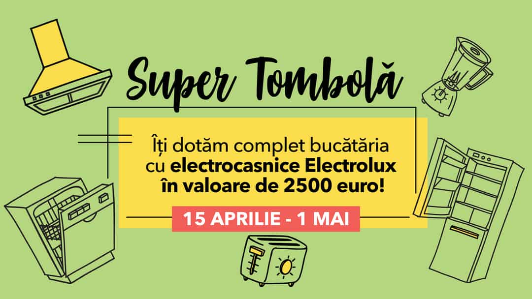 Gătește de Paști cu Gina Bradea și Shopping City Sibiu Super tombola de Paști: electrocasnice de 2500 de euro pentru bucătăria ta