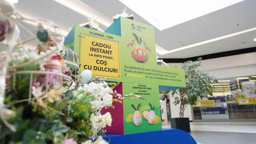 premii instant, electrocasnice de 2500 de euro, vouchere cadou și multe surprize de paște la shopping city sibiu