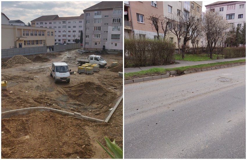 FOTO: Camioanele care ies de la șantierul din Ștrand împrăștie noroi pe străzi - Constructorul riscă amenzi mari