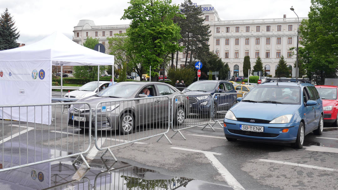 acces pentru bicicliști și pietoni la centrul de vaccinare drive-thru - propunerea usr plus sibiu