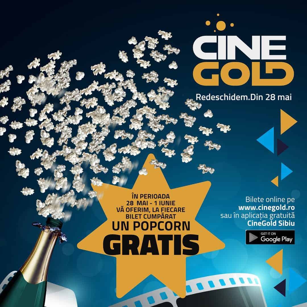 A venit momentul - CineGOLD este gata de redeschidere - Popcorn gratis până în 1 iunie